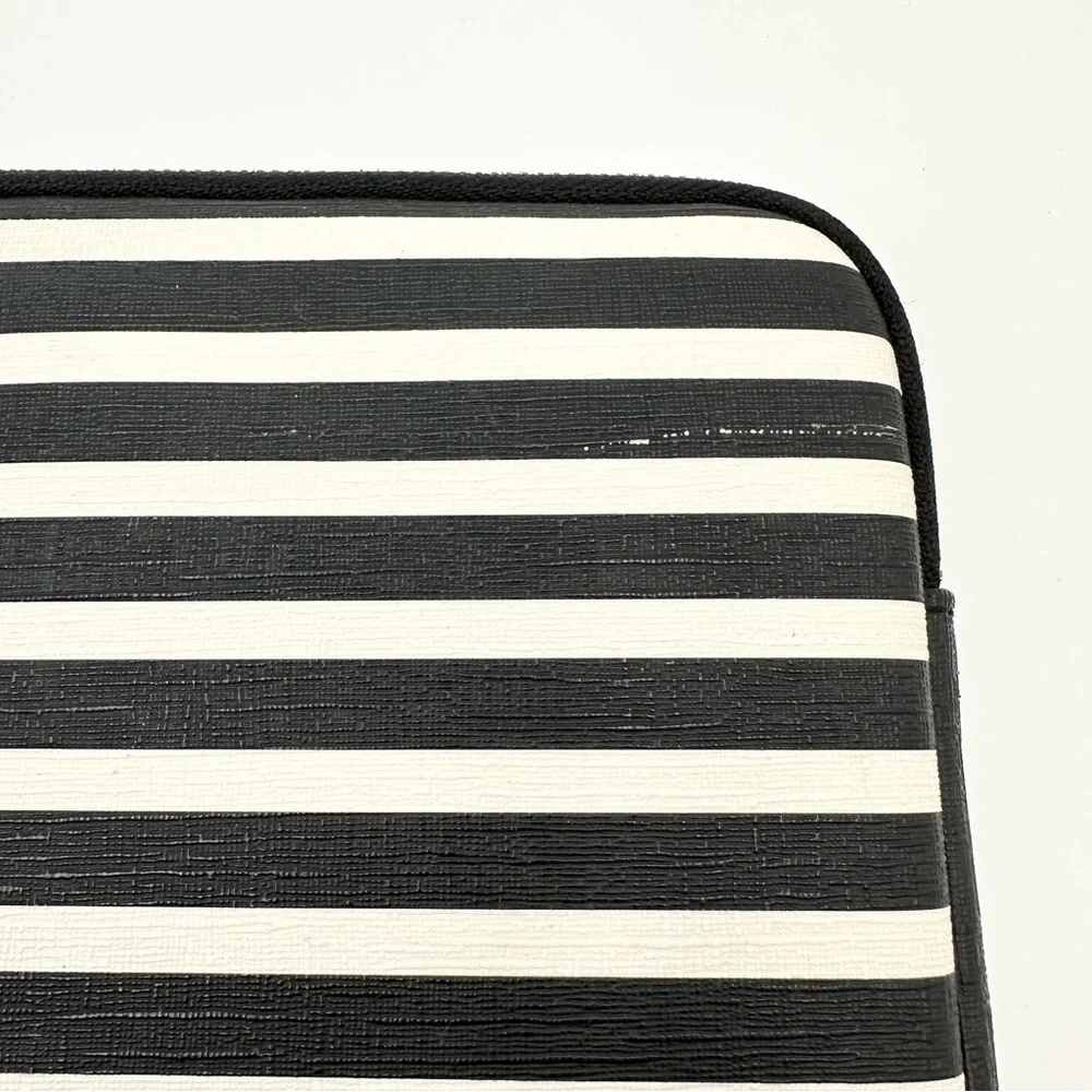 Kate Spade Striped Black & White Laptop Case